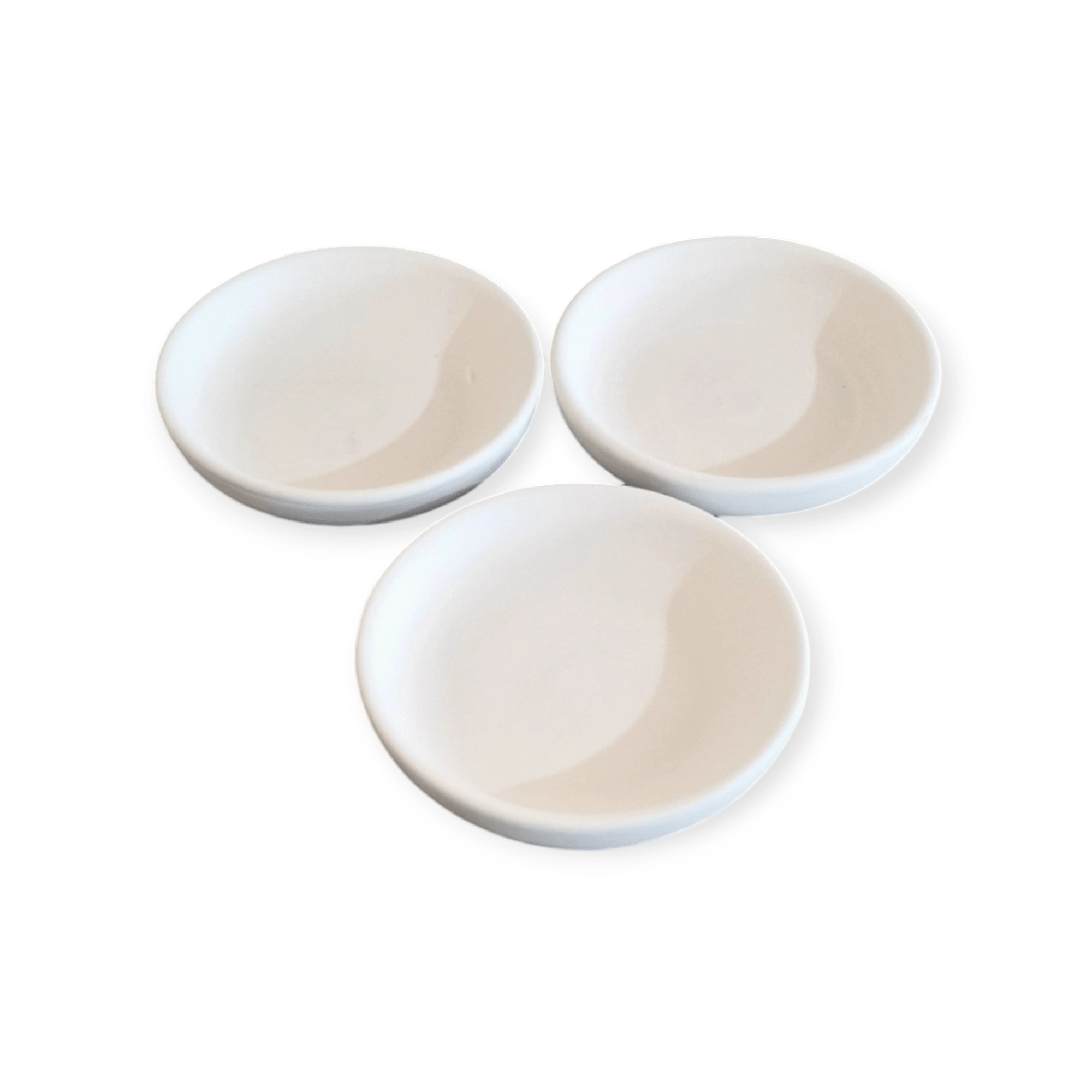Dik Kenarlı Step Tabak Seramik Bisküvi 12 cm 3 Adet