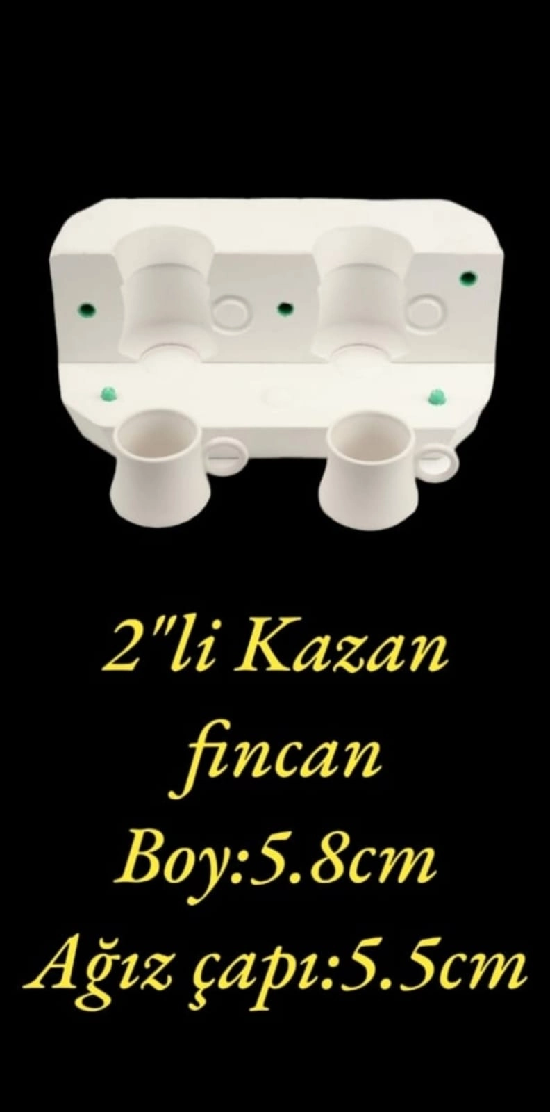 Döküm Alçı Kalıp Kazan Kahve Fincan İkili Batarya