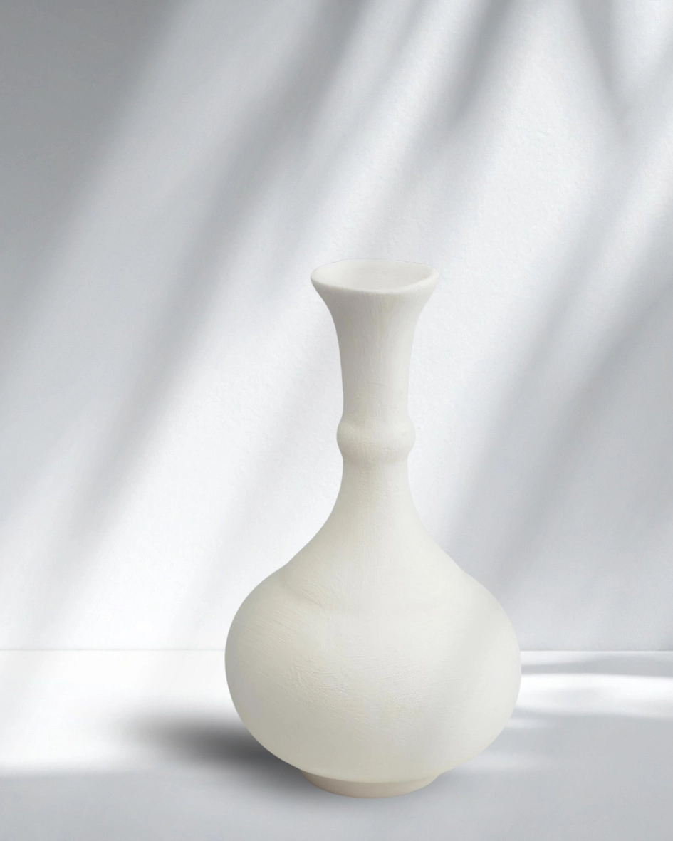Çini Gözyaşı Vazo 30 Cm Bisküvi(Ham Ürün)