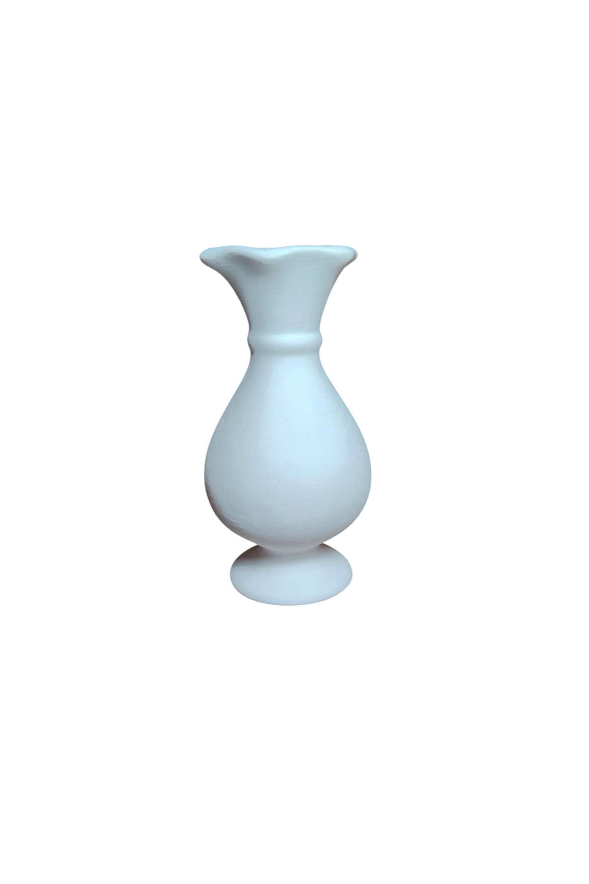 Çini Sümbül Vazo 15 Cm Bisküvi(Ham Ürün)