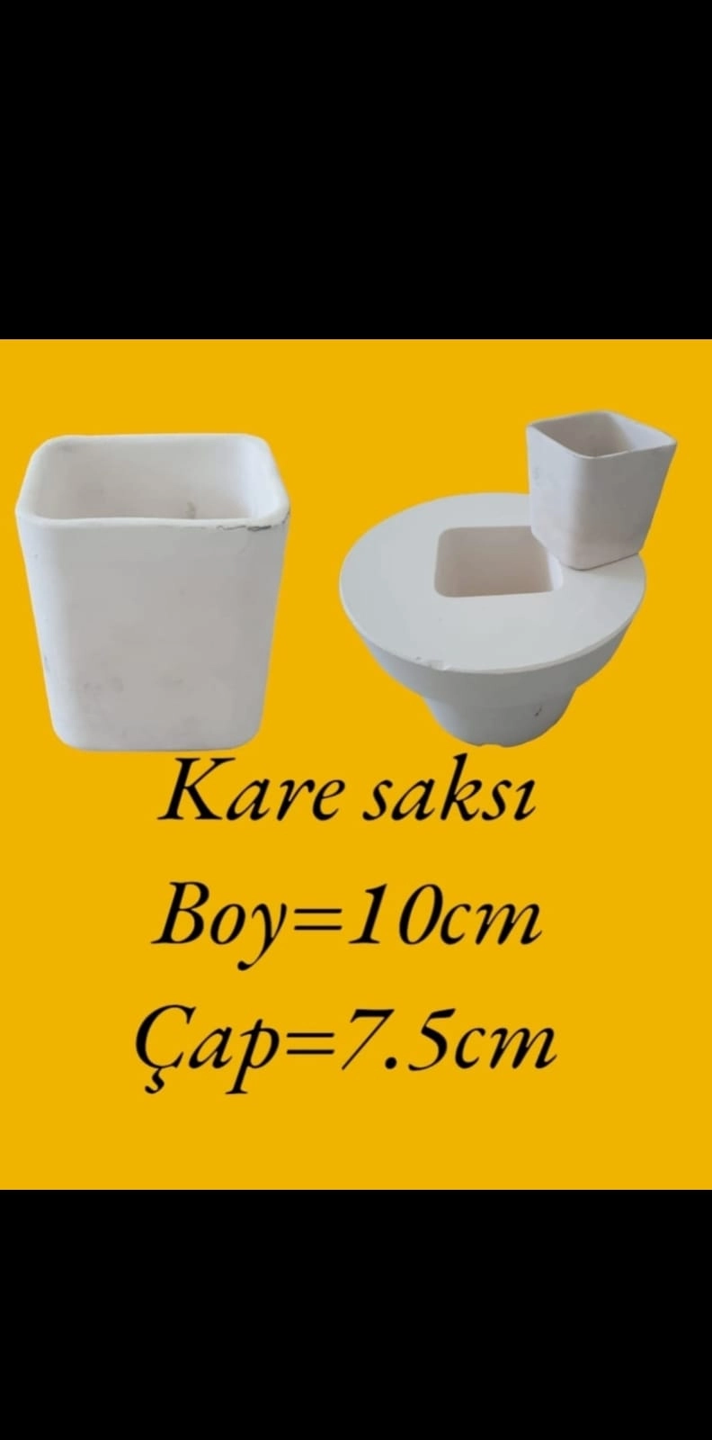 Kare Saksı Alçı Kalıp 