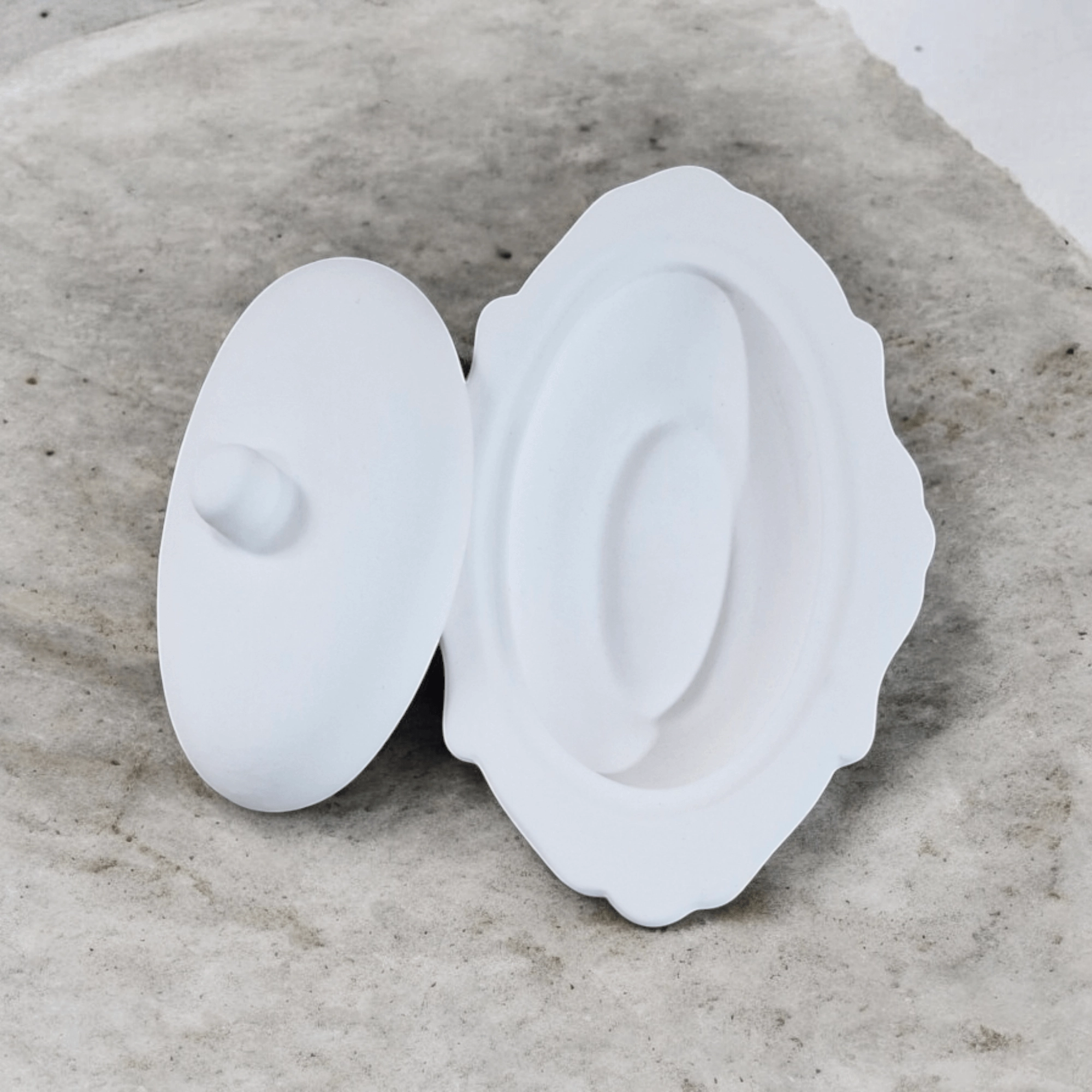 Çini Oval Şekerlik Biskuvi 22 cm (HamÜrün)