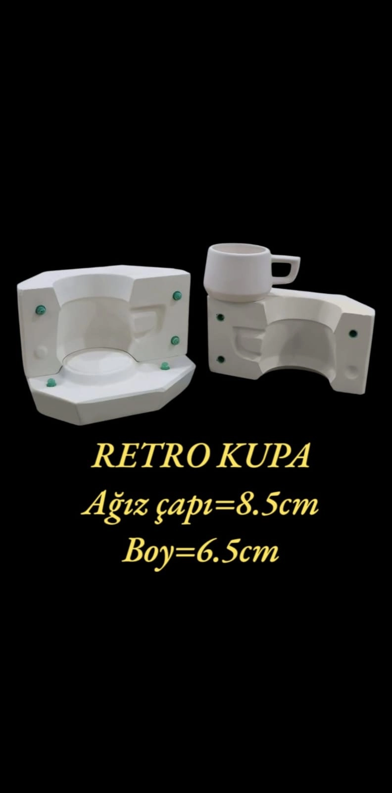 Döküm Alçı Kalıp Retro Kupa 