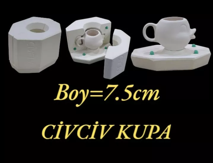 Döküm Alçı Kalıp Civciv Desenli Kupa 