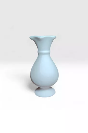 Çini Sümbül Vazo 15 Cm Bisküvi(Ham Ürün)