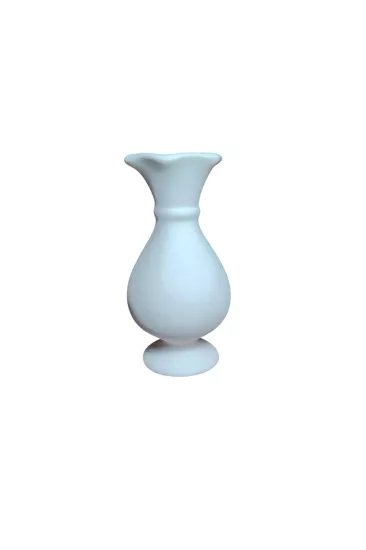Çini Sümbül Vazo 15 Cm Bisküvi(Ham Ürün)