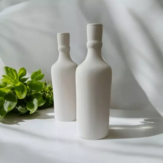 Seramik Şişe Bisküvi(Yarımamul) 21 cm 2’li